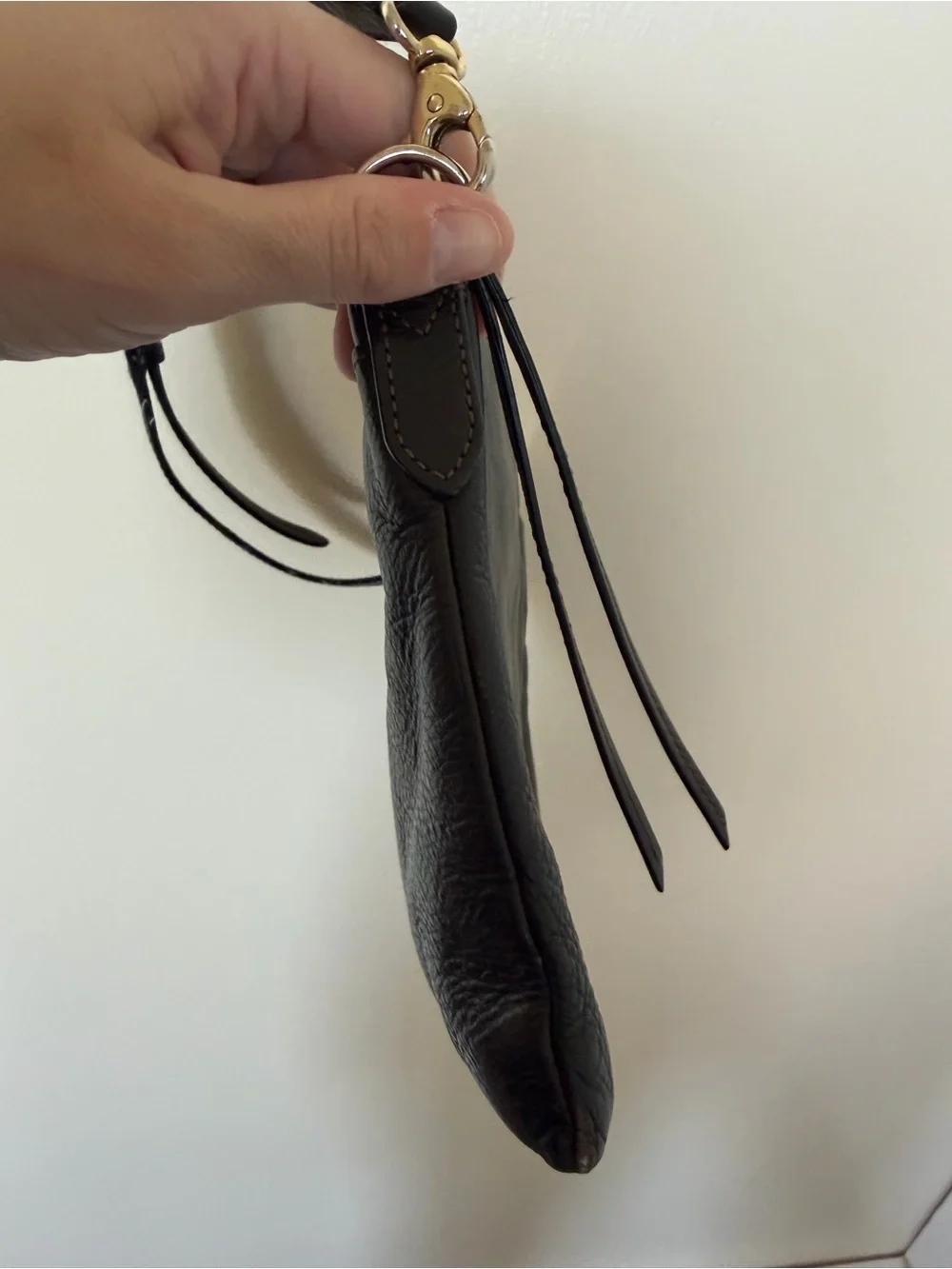 FOSSIL Black Pebbled Leather Crossbody